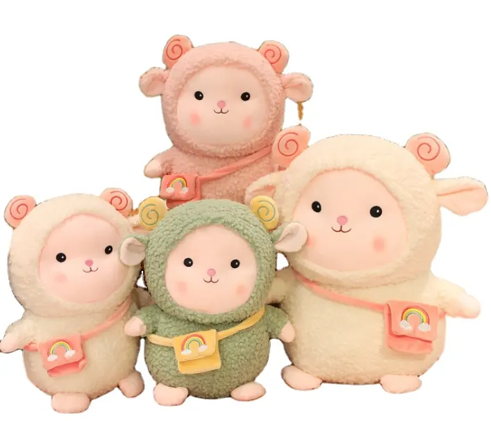 Ruunjoy Cute Plush Toys Stuffed Animal Sheep Soft Cotton Dolls for Kids Birthday Gifts Alpaca Kawaii Ornaments Decorative