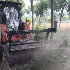Broyeur forestier pour chargeuse compacte, attache hydraulique <span class=keywords><strong>Bob</strong></span> <span class=keywords><strong>Cat</strong></span> 1-9 tonnes, débroussaillage de petits arbres, terrain montagneux, broyeur forestier - Product Image 1