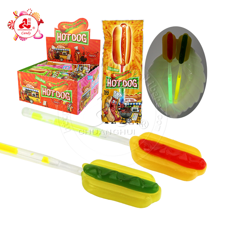 Hot-dog lollipop