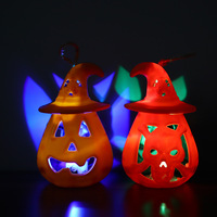 Lanterne portative à piles en forme de citrouille, de crâne ou de fantôme, avec LED, pour Halloween, décoration de fête