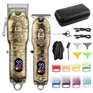 <span class=keywords><strong>Tondeuse</strong></span> à <span class=keywords><strong>cheveux</strong></span> vintage rechargeable la plus vendue, ensemble de tondeuses à tête métallique, lames détachables et lavables, <span class=keywords><strong>tondeuse</strong></span> de salon - Product Image 5