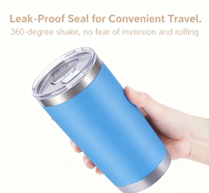 Caneca de Café de Viagem Personalizada com Logo, 20oz, Aço Inoxidável 304, Ecológica, Tumbler com Isolamento a Vácuo de Parede Dupla, Tampa para Bebidas Quentes e Frias - Product Image 3