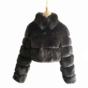 2022 Winter Faux Fur Coats Ladies Short Jacket Warm Leather Fur Coat Fur Women Jackets