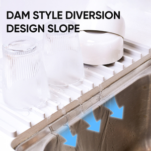 Modern Designed Kitchen Counter Non-Slip Dish Drying <b>Mat</b> BPA-Free Heat Resistant <b>Silicone</b> Water Draining Pads Built-In Drain - Product Image 4