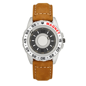 Eutour Montre magnétique innovante en métal pour hommes Montres à quartz simples haut <span class=keywords><strong>de</strong></span> gamme avec bracelet en acier inoxydable Montre originale Relojes - Product Image 6