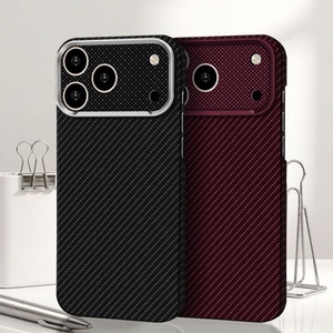 Étui de téléphone magnétique en fibre de carbone tendance pour iPhone 18 14 15 16 17 Pro Max avec autocollants cadre photo et protection intégrale - Product Image 2