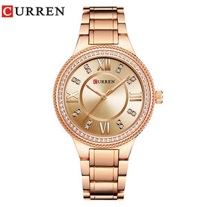 CURREN 9004 Cute Rose Gold <strong>Lady</strong> Quartz <strong>Watch</strong> New Arrival Stainless Steel Band Water Resistant <strong>Bling</strong> Rohs Leisure <strong>Watch</strong> Design - Product Image 2