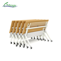 Modulaire Moderne Simple Pliable Mobile MFC Mobilier de bureau Maison Classe d'étude Formation Conférence Salle de réunion Table pliable