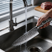 Kitchenbliss 5-delige hoogwaardige keukenmessenset roestvrij staal broodmes slijpstaaf universeel fruitkoksmessenset