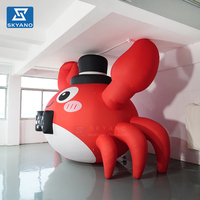 Modelo de Cangrejo Inflable Gigante Personalizado, Mascota de Animal Marino Inflable para Decoración de Eventos al Aire Libre y Publicidad