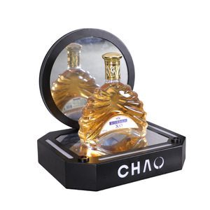 Support de présentation rond pour bouteilles de vin, éclairé par LED, pour bar, KTV, avec base illuminée, capacité 70cl - Product Image 5