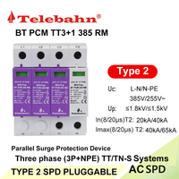 Protector Contra Sobretensiones 385V/255V CA SPD 3P+NPE 20-40kA T2 TT/TN-S, Dispositivo de Protección Contra Sobretensiones de Bajo Voltaje
