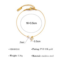 Parure de bijoux délicate en acier inoxydable avec cœur, zircon et perles, collier ras-du-cou, accessoires pour femme
