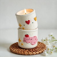 Adorable bougie parfumée en cire de soja en forme d'animal dans un gobelet, décoration créative faite à la main, cadeau de niche haut de gamme, parfum d'ambiance pour la maison