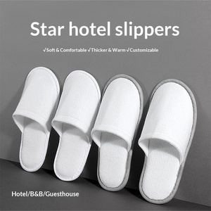 Nouvelle Saison – Chaussons d'<span class=keywords><strong>Hôtel</strong></span> Spéciaux en Coton Blanc Jetables, Grande Taille, Semelle Épaissie Antidérapante, Confortables et Luxueux - Product Image 1