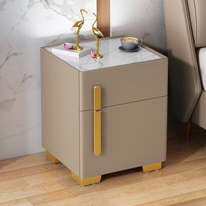 Table de chevet italienne de luxe léger en bois massif, meuble de rangement simple pour salon, hôtel, chambre à coucher - Product Image 2