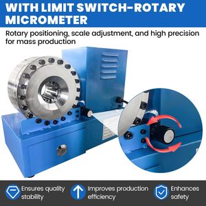 Yutmatin Electric Hydraulic Hose Crimper 110V 150 <b>Bar</b> With 9 Dies For Ac Lines Farm Use - Product Image 4