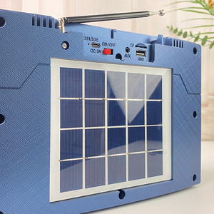 ELETREE RX-BT159S Enceinte Portable avec Lumière Disco, Bluetooth, Panneau Solaire et Radio Sanio, <span class=keywords><strong>Poste</strong></span> Radio pour <span class=keywords><strong>la</strong></span> Maison - Product Image 3