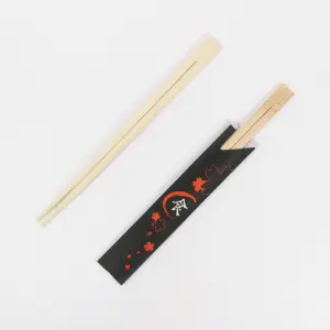 Vente en gros de sushis chinois jetables emballage en papier baguettes en bambou prix bas en vrac