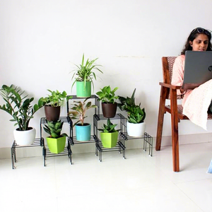 Support à plantes moderne en métal avec finition thermolaquée pour plantes vertes d'intérieur, décoration intérieure, style minimaliste - Product Image 2