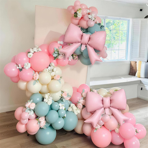 Kit Arco di Palloncini in Lattice a Tema Primavera/Estate, Ghirlanda in Lamina Verde e Rosa, Decorazioni per Festa della Mamma, <span class=keywords><strong>Compleanno</strong></span>, Eventi all'Aperto - Product Image 2