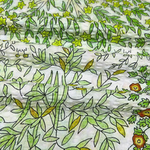 Tela de Seersucker 100% Algodón con Estampado Floral Estilo Jardín <span class=keywords><strong>Inglés</strong></span>, 80gsm, Tejido Arrugado <span class=keywords><strong>para</strong></span> Camisas y Vestidos - Product Image 4