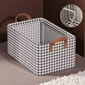 Caja de Almacenamiento Rectangular Multifuncional de Tela Tejida Proins al por Mayor con Asa, Cajón Plegable para Dormitorio y Sala de Estar - Product Image 2