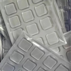 6 protectores de puerta autoadhesivos transparentes de PU, amortiguadores sin taladro, protectores de pared anticolisión, reductores de ruido para el suelo - Product Image 3