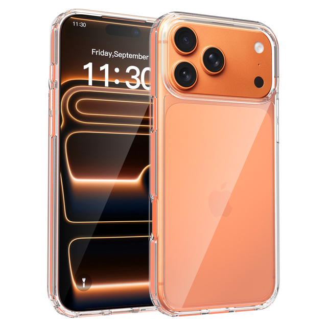 Anti-Yellowing Ultra Clear Waterproof Anti-Fingerprint Case for 17 Series Shockproof Transparent Hybrid Hard PC Back Phone
