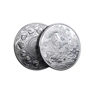 Dragon Design Hoge Kwaliteit Custom Zilveren Munt Promotionele Collectie Van Oude Munten Groothandel Oude Munten Metaal