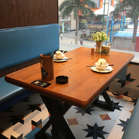 Meubles commerciaux bleus antiques de Style Oriental, Table et banquet en bois de Restaurant
