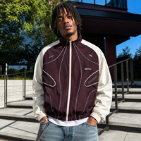 Blouson Bomber Unisexe Personnalisé Style Vintage Streetwear Col Montant Zippé Coupe-Vent Matelassé Décontracté Type Aviateur