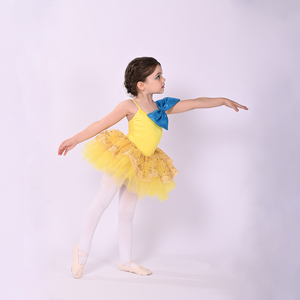 Enfants Ballet Danse Porter <span class=keywords><strong>Tutu</strong></span> Filles Jaune Couleur Princesse <span class=keywords><strong>Tutu</strong></span> <span class=keywords><strong>Jupe</strong></span> Costumes Enfants Scène Porter pour la Performance et la Fête - Product Image 5