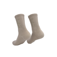Chaussettes de ski rétro de taille libre Nordic Snowflake Logo Print Autumn Merino Wool and Nylon Knitted Crew Apre-Ski Style