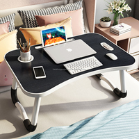 Bureau pliable en bois et alliage d'aluminium, facile à assembler, pour ordinateur, idéal pour le bureau à domicile ou la chambre, avec des fonctions de rangement