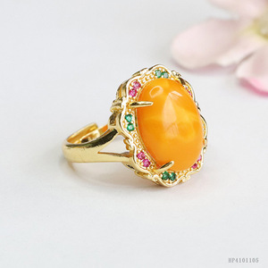 Bague en ambre Ximang 2026, style cire d'abeille <span class=keywords><strong>russe</strong></span>, <span class=keywords><strong>bijoux</strong></span> en gros en direct, génération S4101105 - Product Image 1