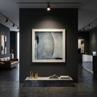 Fournisseur en gros d'art mural abstrait encadré, taille personnalisée, cadre en aluminium, image sur verre pour la décoration murale de la maison, de l'hôtel ou du bureau