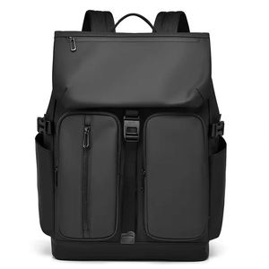Business Unisex Zipper PU Waterproof <b>Computer</b> <b>Backpack</b> with 20-37L Capacity Fashionable Design for Short Distance Travel - Product Image 5
