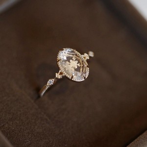 Poetry of Mirror Spring, <span class=keywords><strong>bague</strong></span> et collier en cristal blanc naturel de haute qualité, exquis et luxueux, avec motif de rose luxueuse - Product Image 2
