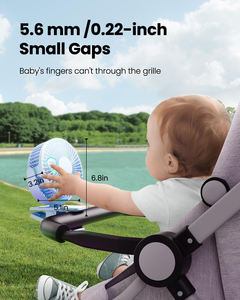 Ventilateur portable rechargeable USB 2000 mAh avec pince et 3 vitesses pour usage domestique et automobile (vente en gros) - Product Image 4