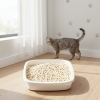 Litière pour chat en tofu TAOLUCK, fabricant OEM, plusieurs saveurs, fibres végétales naturelles, jetable aux toilettes, 2,5 kg, forte absorption