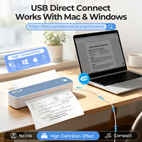 Imprimante thermique portable NETUM A4 pour factures de contrats et usage professionnel mobile, 203 DPI, connectée, en stock