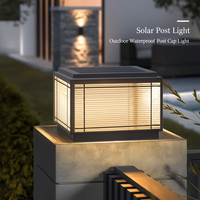 Lampadaire solaire LED moderne IP65 pour jardin et pelouse, pour l'extérieur villa, paysage, escalier, clôture, éclairage de pilier, style lumineux