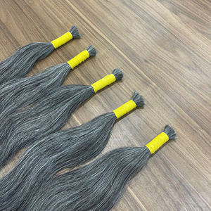 Productos de Moda para Extensiones de Cabello en Diciembre, Cabello Natural Gris Vietnamita Virgen al Por Mayor - Product Image 5
