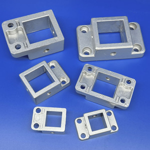 Aluminum Profile Flange Mounting Base 2020 3030 4040 Square Anchor Connector Industrial Use <b>Sandblasted</b> Surface - Product Image 1