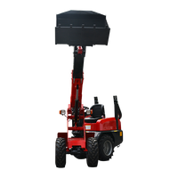Mini-chargeur frontal diesel 4x4 chinois, machine de terrassement hydraulique, chargeur agricole, godet à roues, chargeur à flèche
