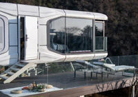 Maison capsule spatiale préfabriquée en acier portable Future Tech, solution de maison intelligente pour villa, appartement, camping en plein air, jardin, hôtel