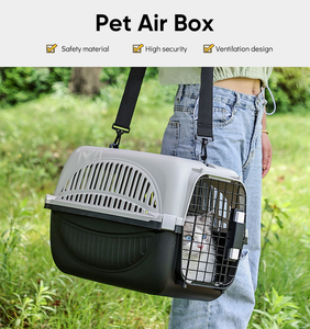 2025 Offre Spéciale Cages pour animaux de compagnie aérienne approuvé chien chat transporteur-chenil en plastique robuste avec <span class=keywords><strong>grille</strong></span> de ventilation - Product Image 6