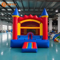 Château gonflable classique de qualité commerciale Ceyu, coloris primaires rouge, bleu, jaune, pour enfants, location