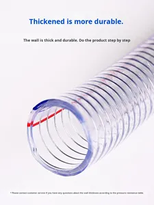 Clear Reinforced PVC Steel Wire <b>Hose</b> for Water Oil Chemical <b>Suction</b> Transfer and Vacuum Applications OEM Brand China - Product Image 4